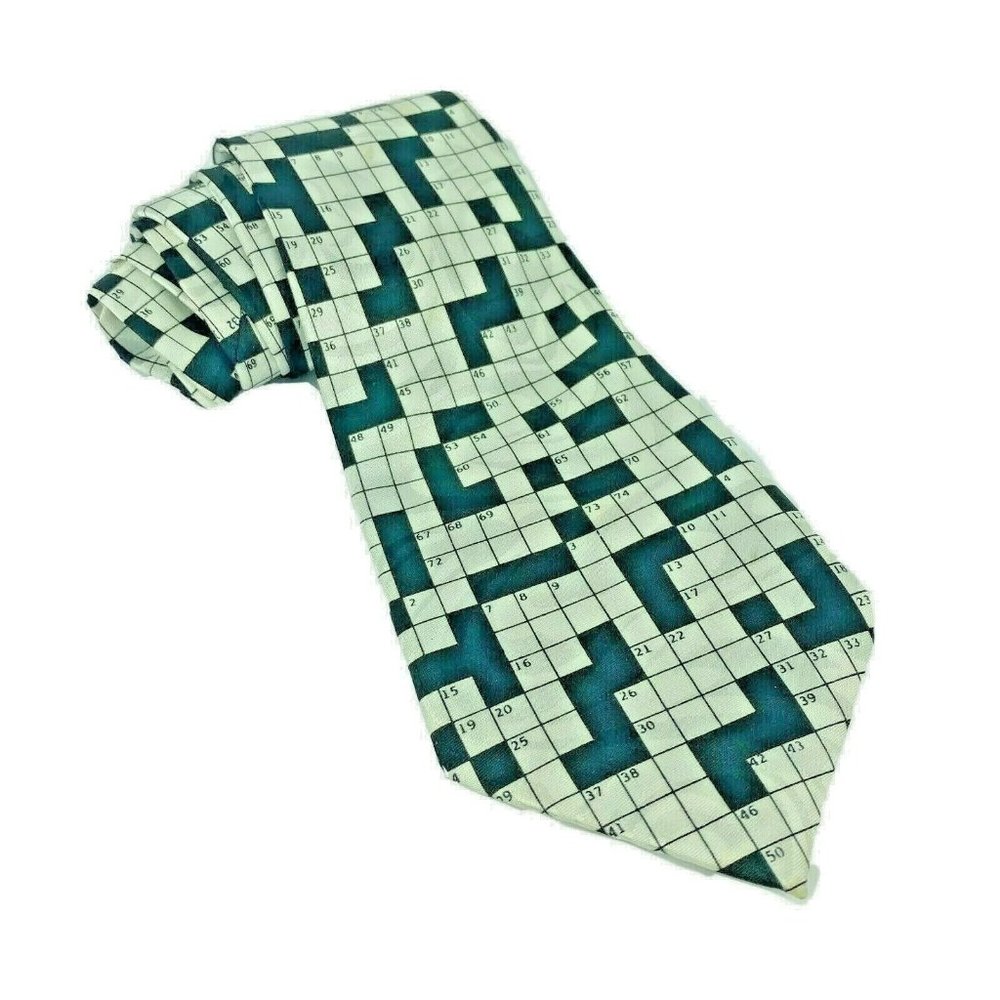 Crossword Puzzle Mens Necktie Newspaper Crossword